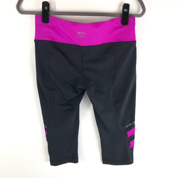 Fila Women's Performance Running Capri Pants Drawstring Waist Purple Black S - Picture 4 of 6